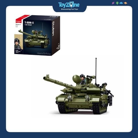 Bộ Đồ Chơi Lắp Ráp Mô Hình Xe Tăng T-90MS SLUBAN