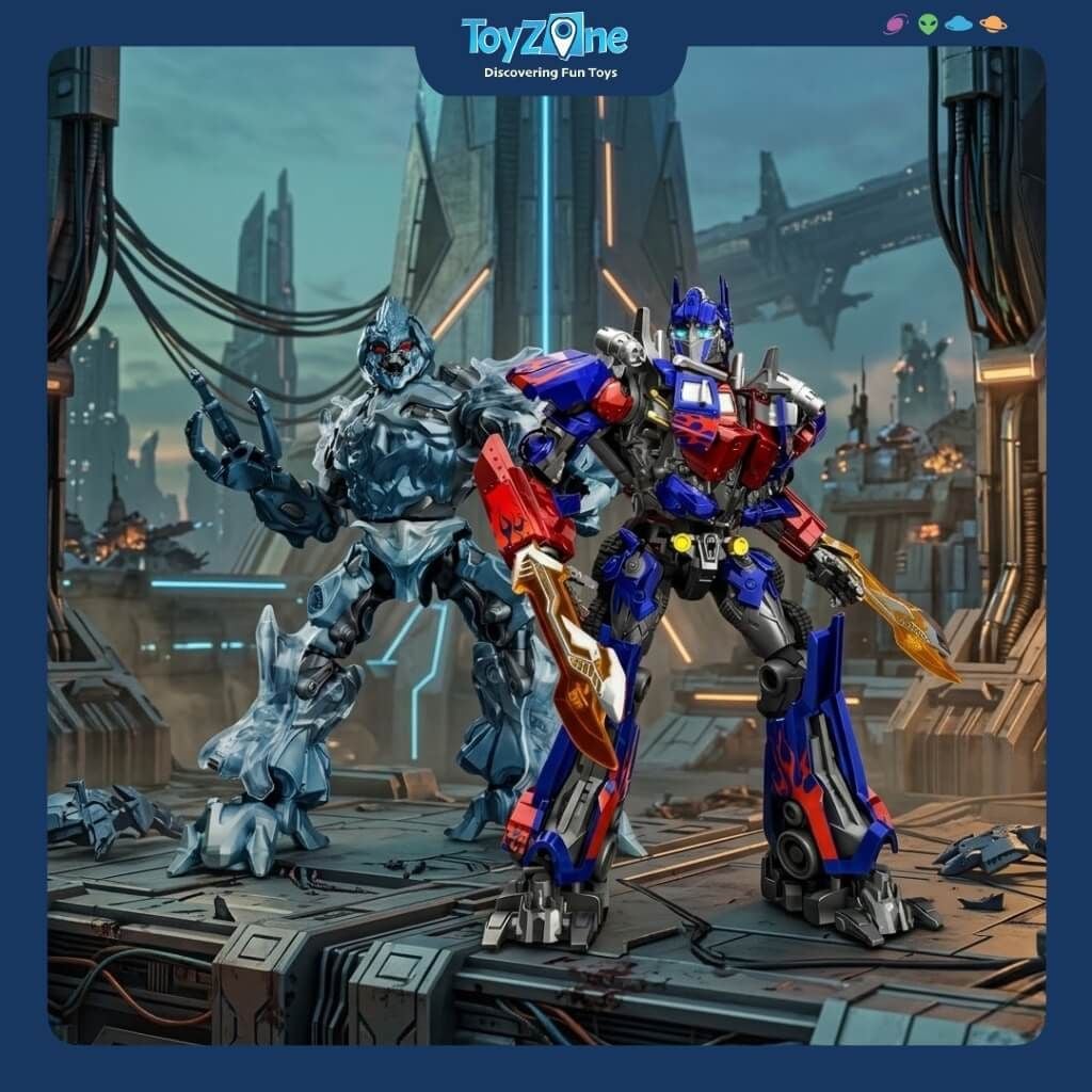 Mô hình đồ chơi lắp ráp Transformers Classic Class Optimus Prime & Megatron BLOKEES
