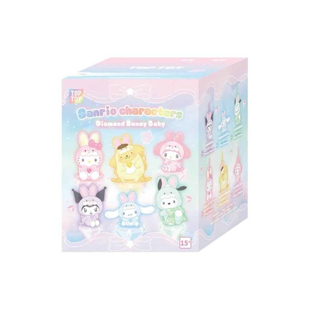 Mô hình Blind box Móc khóa Gấu bông Sanrio Characters Diamond Bunny Baby Series TOP TOY
