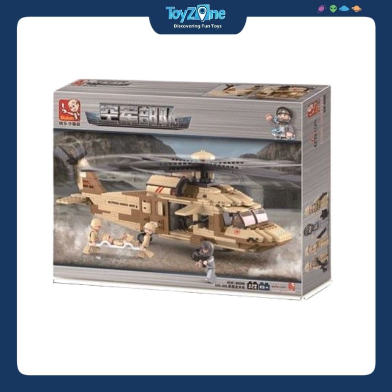 Bộ đồ chơi lắp ráp mô hình Trực Thăng Chiến Đấu SLUBAN