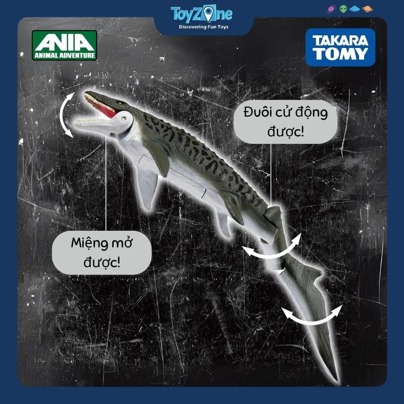 Đồ chơi mô hình Mosasaurus ( Thằn Lằn Sông Meuse ) Ania Jurassic World TAKARA TOMY
