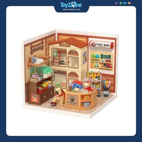 Mô hình lắp ráp nhà nhựa DIY Ngôi Nhà Ấm Áp Của Furry Rolife Super Creator Furry Friends' Home DW027 ROBOTIME