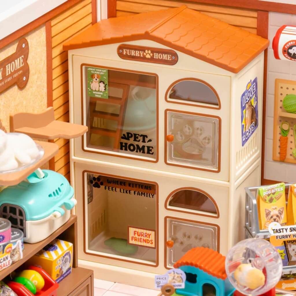 Mô hình lắp ráp nhà nhựa DIY Ngôi Nhà Ấm Áp Của Furry Rolife Super Creator Furry Friends' Home DW027 ROBOTIME