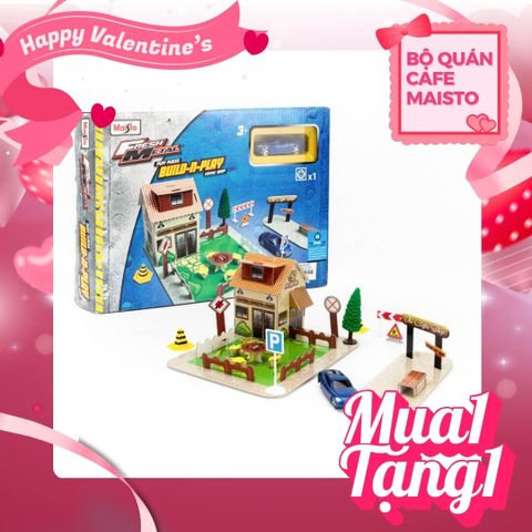 Đồ chơi lắp ráp mô hình quán coffee bằng giấy 3D - Maisto