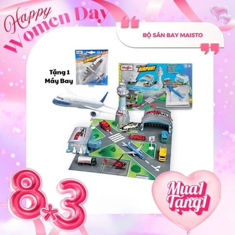 Đồ chơi lắp ráp mô hình sân bay bằng giấy 3D - Maisto