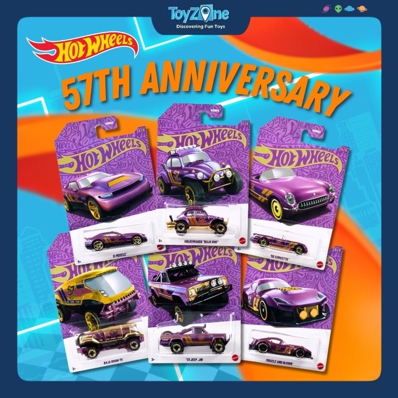 Đồ chơi mô hình xe Hot wheels 57th Anniversary chính hãng