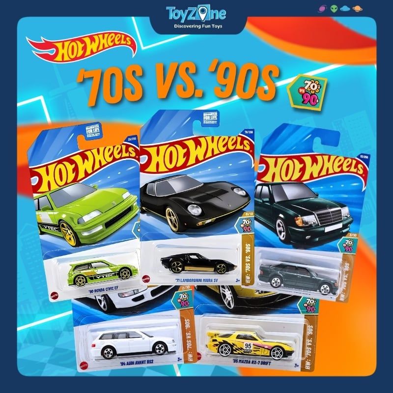  Đồ chơi mô hình xe Hot Wheels HW 70S VS 90S chính hãng 