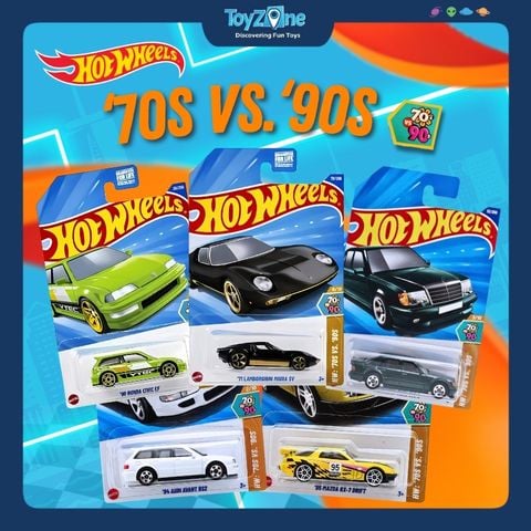 Đồ chơi mô hình xe Hot Wheels HW 70S VS 90S chính hãng