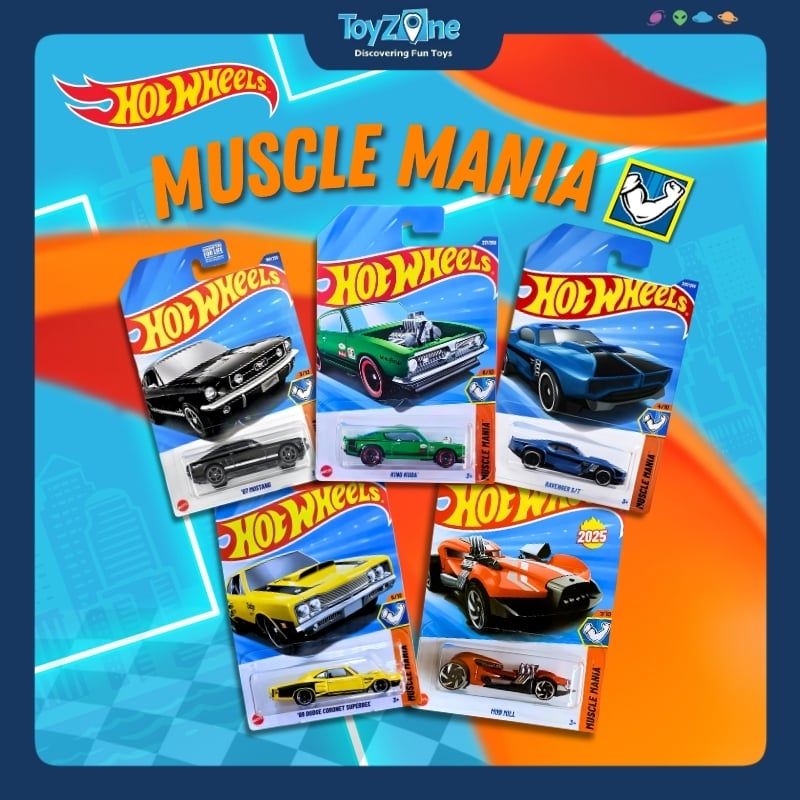  Đồ chơi mô hình xe Hot Wheels Muscle Mania chính hãng 