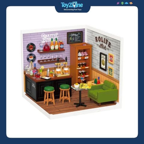 Mô hình lắp ráp nhà nhựa DIY Quán Rượu Sôi Động Rolife Leisurely Cheers Bar DW012 ROBOTIME