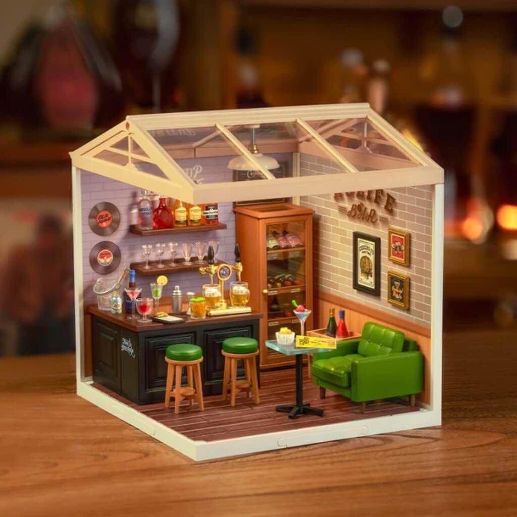 Mô hình lắp ráp nhà nhựa DIY Quán Rượu Sôi Động Rolife Leisurely Cheers Bar DW012 ROBOTIME
