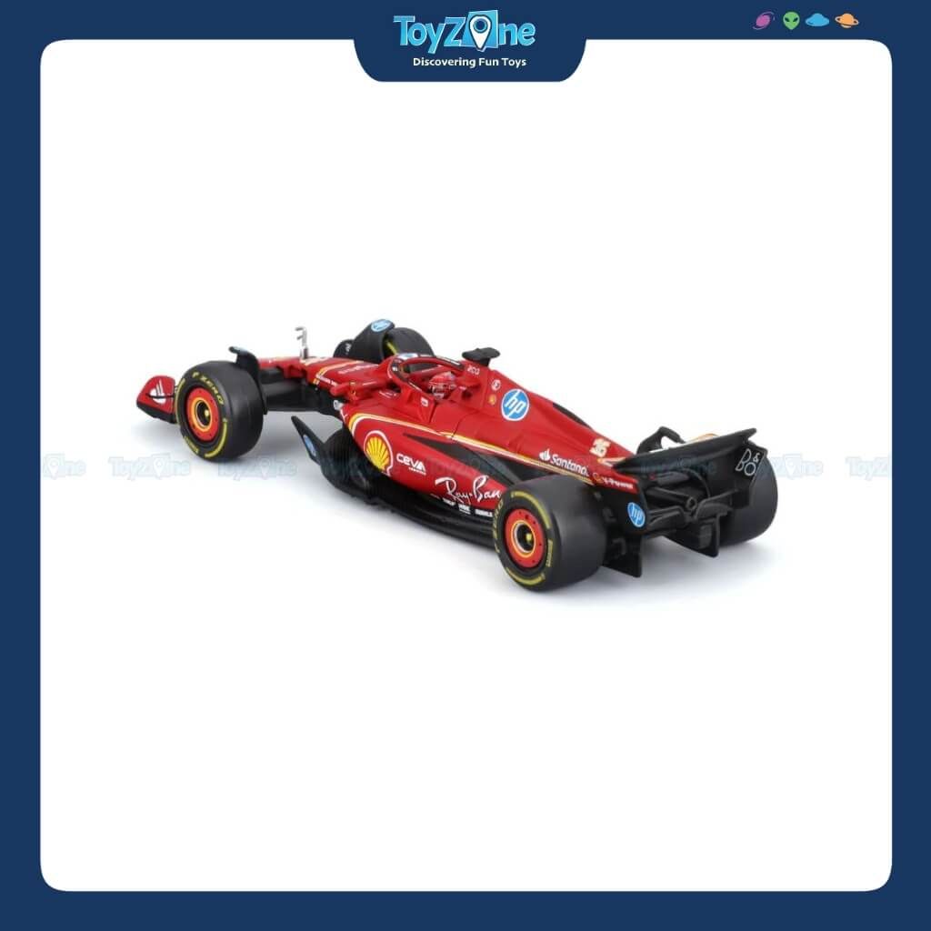 Mô hình xe F1 Ferrari SF-24 có nón bảo hiểm 1:43 BBURAGO