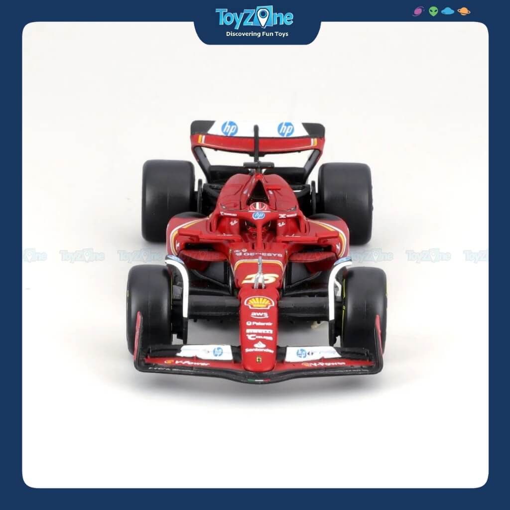 Mô hình xe F1 Ferrari SF-24 có nón bảo hiểm 1:43 BBURAGO