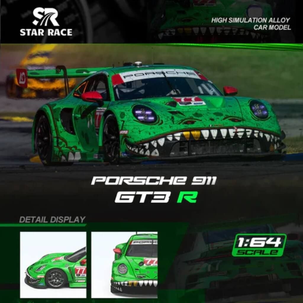 Mô hình xe Porsche 911 GT3 R Tyrannosaurus 1:64 Star Race