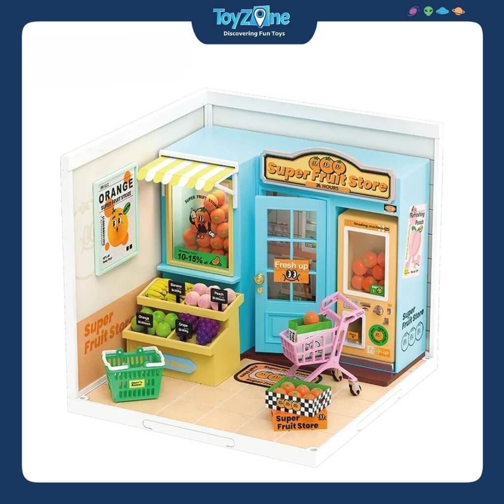 Mô hình lắp ráp nhà nhựa DIY Cửa Hàng Trái Cây Rolife Super Creator Super Fruit Store DW003 ROBOTIME