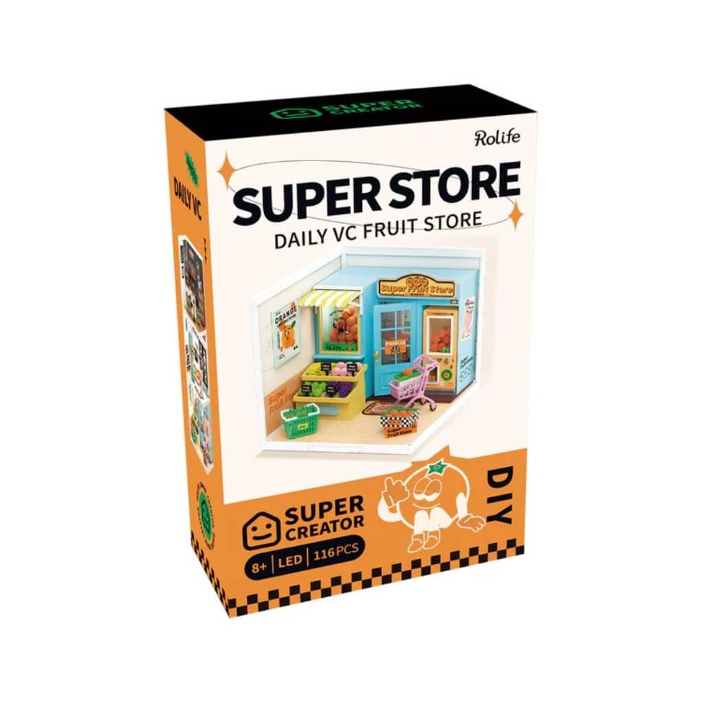 Mô hình lắp ráp nhà nhựa DIY Cửa Hàng Trái Cây Rolife Super Creator Super Fruit Store DW003 ROBOTIME