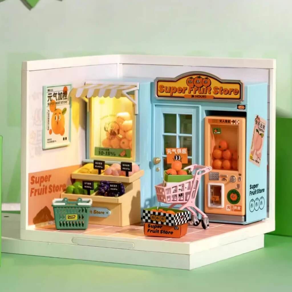 Mô hình lắp ráp nhà nhựa DIY Cửa Hàng Trái Cây Rolife Super Creator Super Fruit Store DW003 ROBOTIME