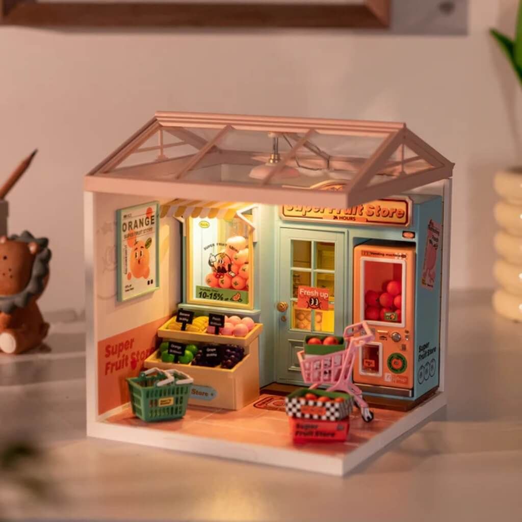Mô hình lắp ráp nhà nhựa DIY Cửa Hàng Trái Cây Rolife Super Creator Super Fruit Store DW003 ROBOTIME