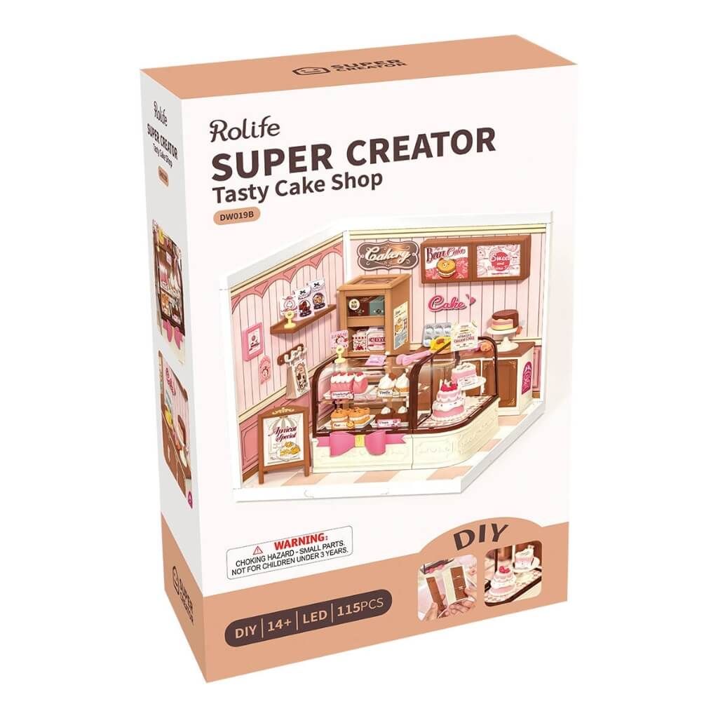 Mô hình lắp ráp nhà nhựa DIY Cửa Hàng Bánh Ngọt Rolife Super Creator Tasty Cake Shop DW019B ROBOTIME