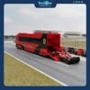 Mô hình xe tải Iveco S-Way 570 chở xe đua F1 Ferrari SF-24 1:43 BBURAGO