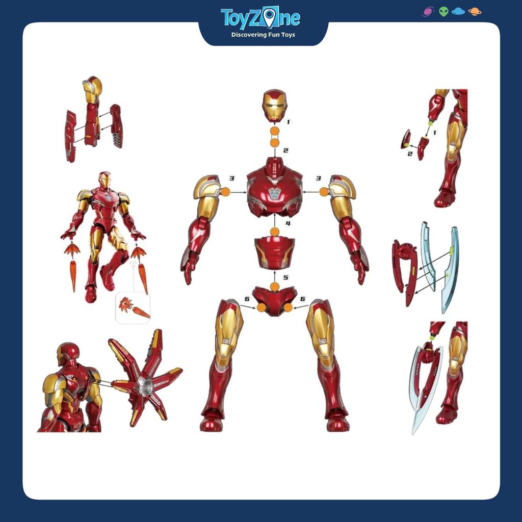 Mô hình lắp ráp Marvel Infinity Saga Champion Class Iron Man MK85 SE BLOKEES