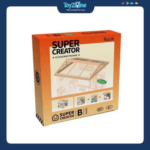 Phụ kiện mái nhà mô hình nhựa Rolife Super Creator Roof B DWP02 ROBOTIME