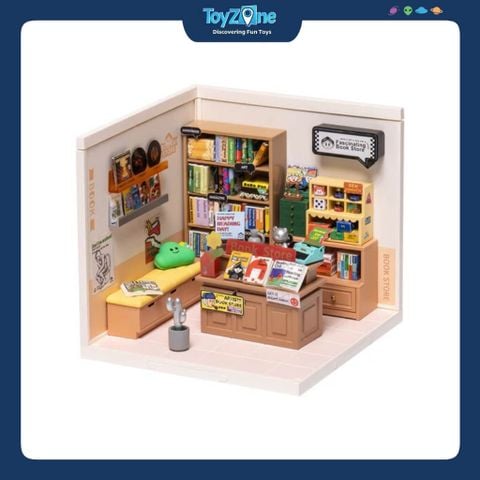 Mô hình lắp ráp nhà nhựa DIY Tiệm Sách Hấp Dẫn Rolife Super Creator Fascinating Book Store DW004 ROBOTIME