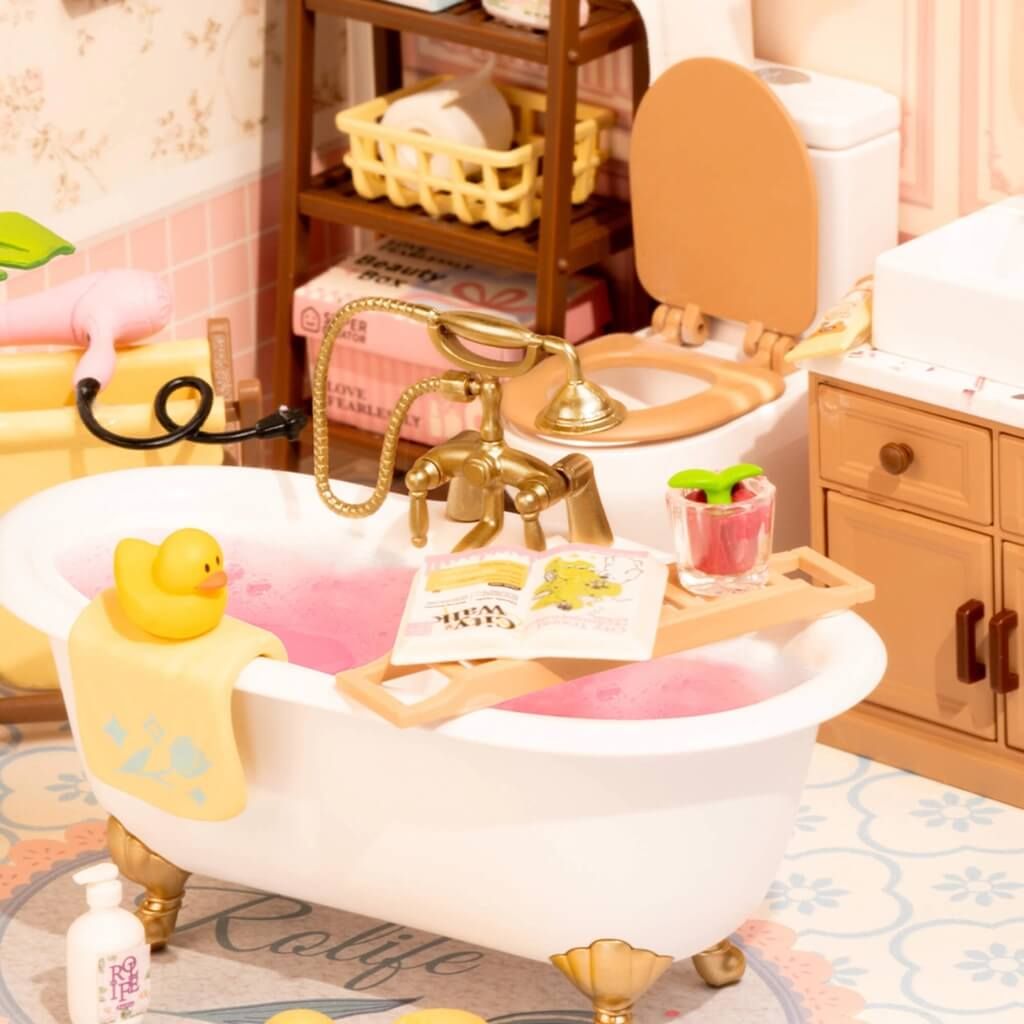 Mô hình lắp ráp nhà nhựa DIY Phòng Tắm Bong Bóng Rolife Super Creator Pop Bubble Bathroom DW014B ROBOTIME