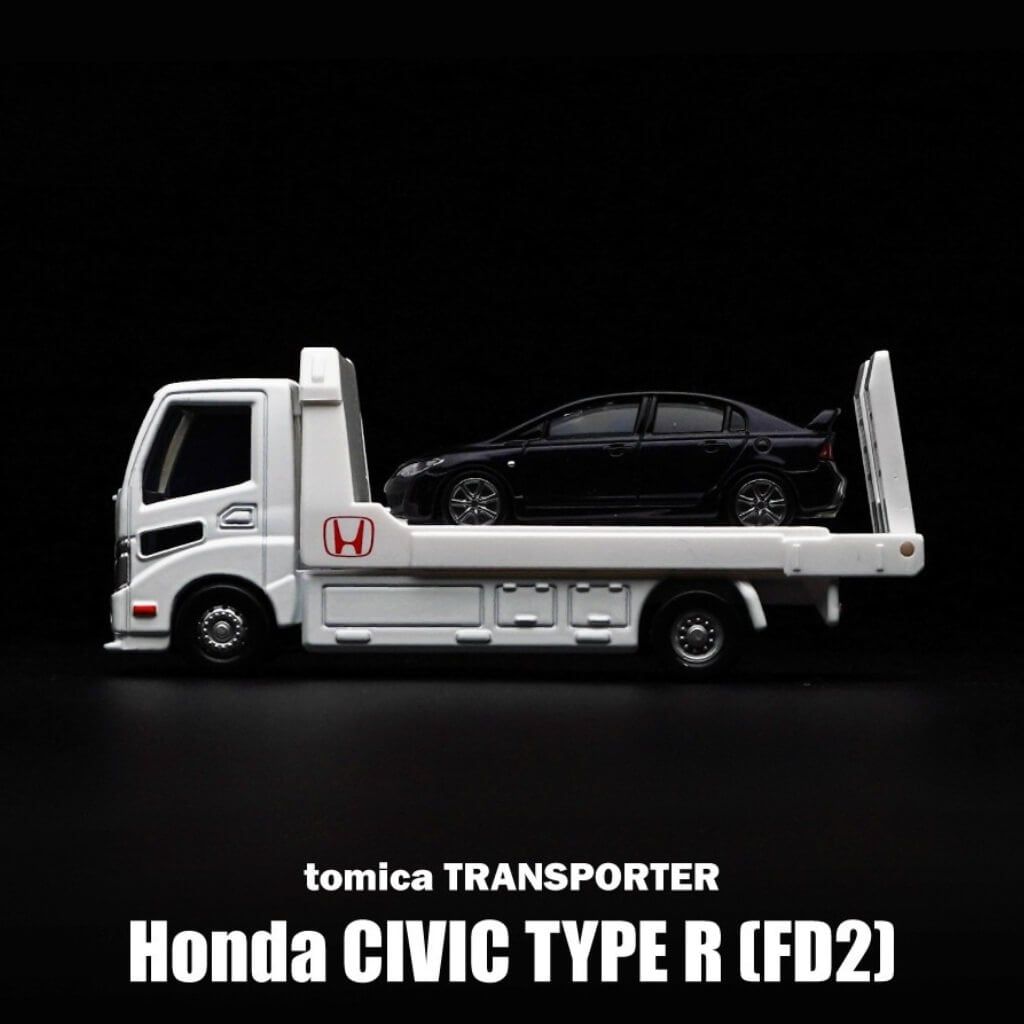 Mô hình xe vận chuyển Transporter Honda Civic Type R ( FD2 ) TOMICA PREMIUM