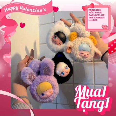 Mô hình Blind box Móc Khóa Gấu Bông LiliSha Carnival Of The Animals HUGBUDDY