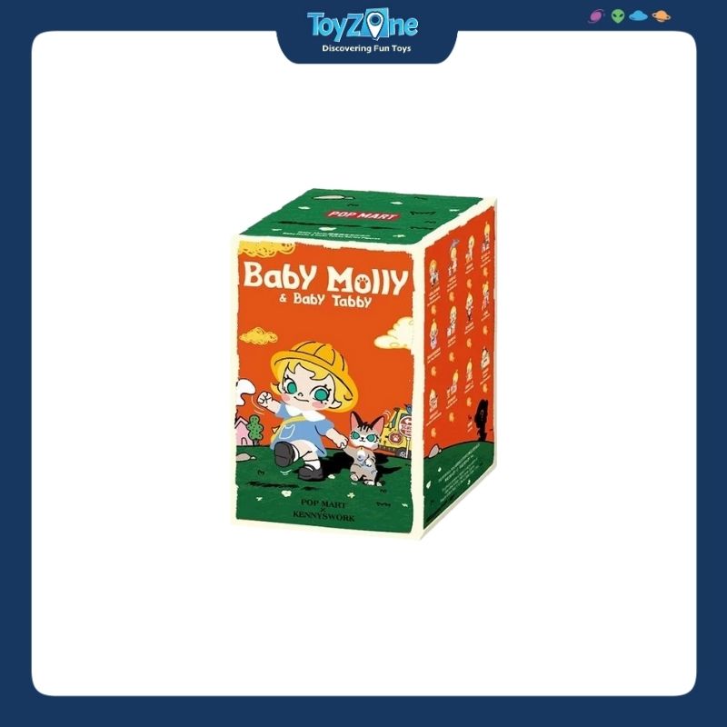 Mô hình đồ chơi Blind box Baby Molly and Baby Tabby Series Figures ( Bé Molly và Mèo Mướp Nhỏ ) POP MART