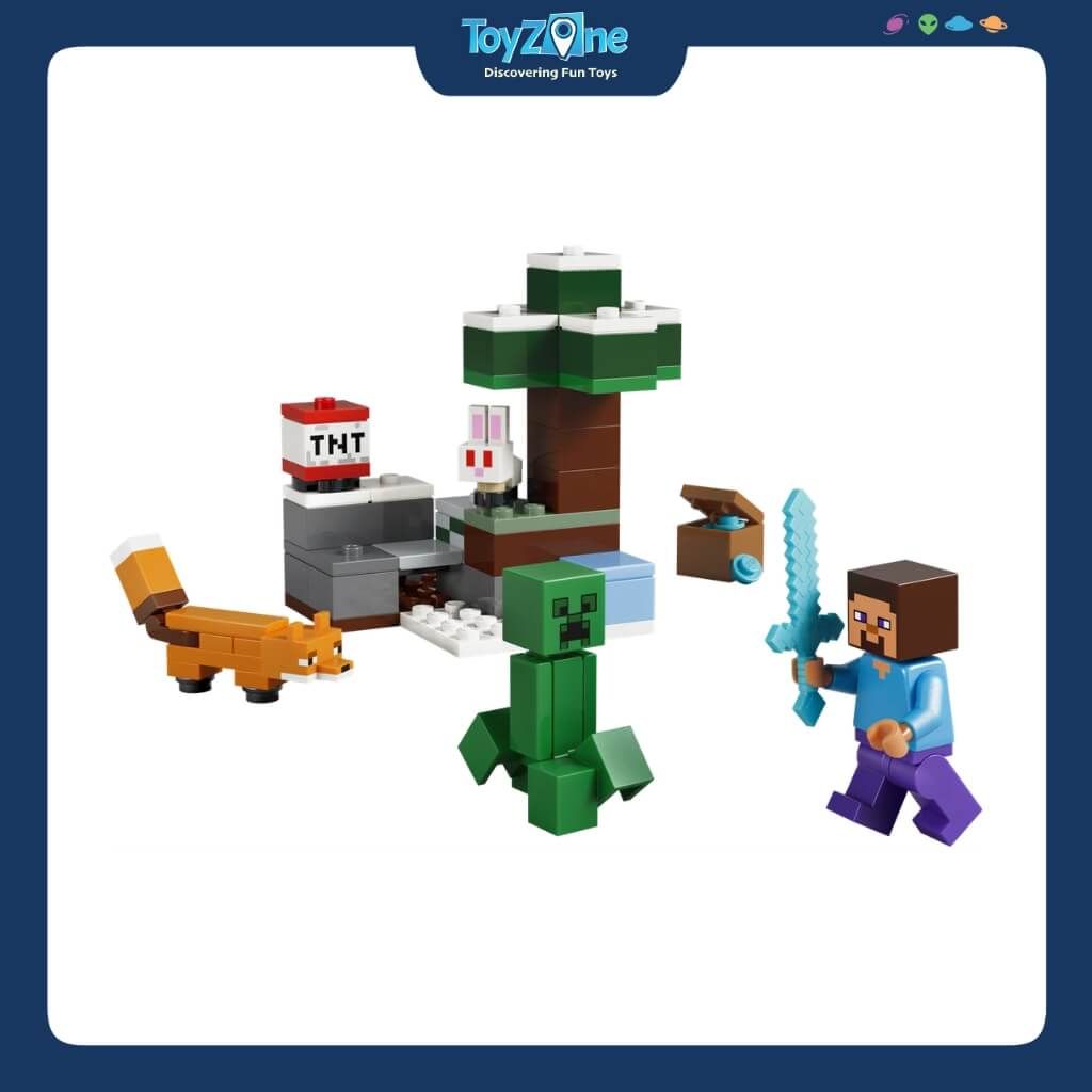 Bộ đồ chơi mô hình lắp ráp Cuộc Phiêu Lưu Rừng Taiga Của Steve LEGO MINECRAFT