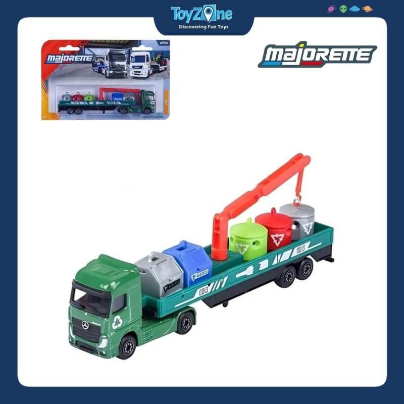  Đồ chơi mô hình xe City Transporter Mercedes-Benz Actros MAJORETTE 