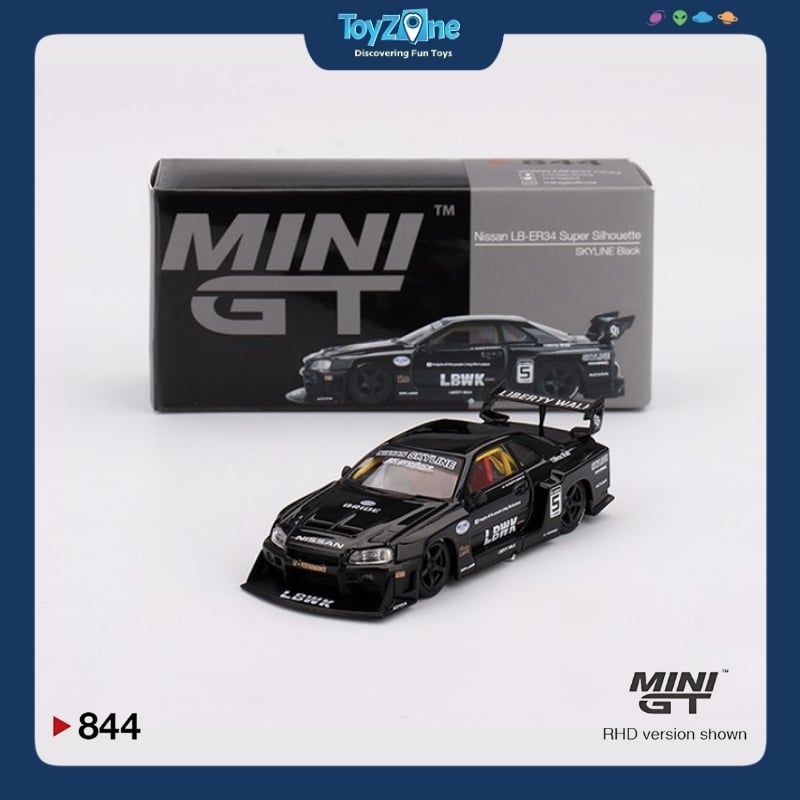Mô hình xe Nissan LB-ER34 Super Silhouette SKYLINE 1:64 MiniGT
