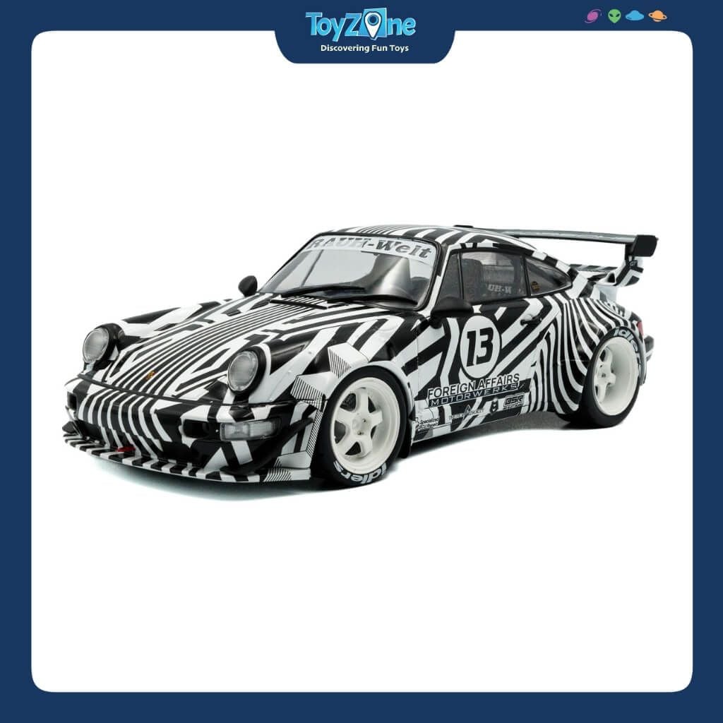 Mô hình xe Porsche 911 RWB Body Kit The Zebra Camouflage 2022 1:18 SOLIDO