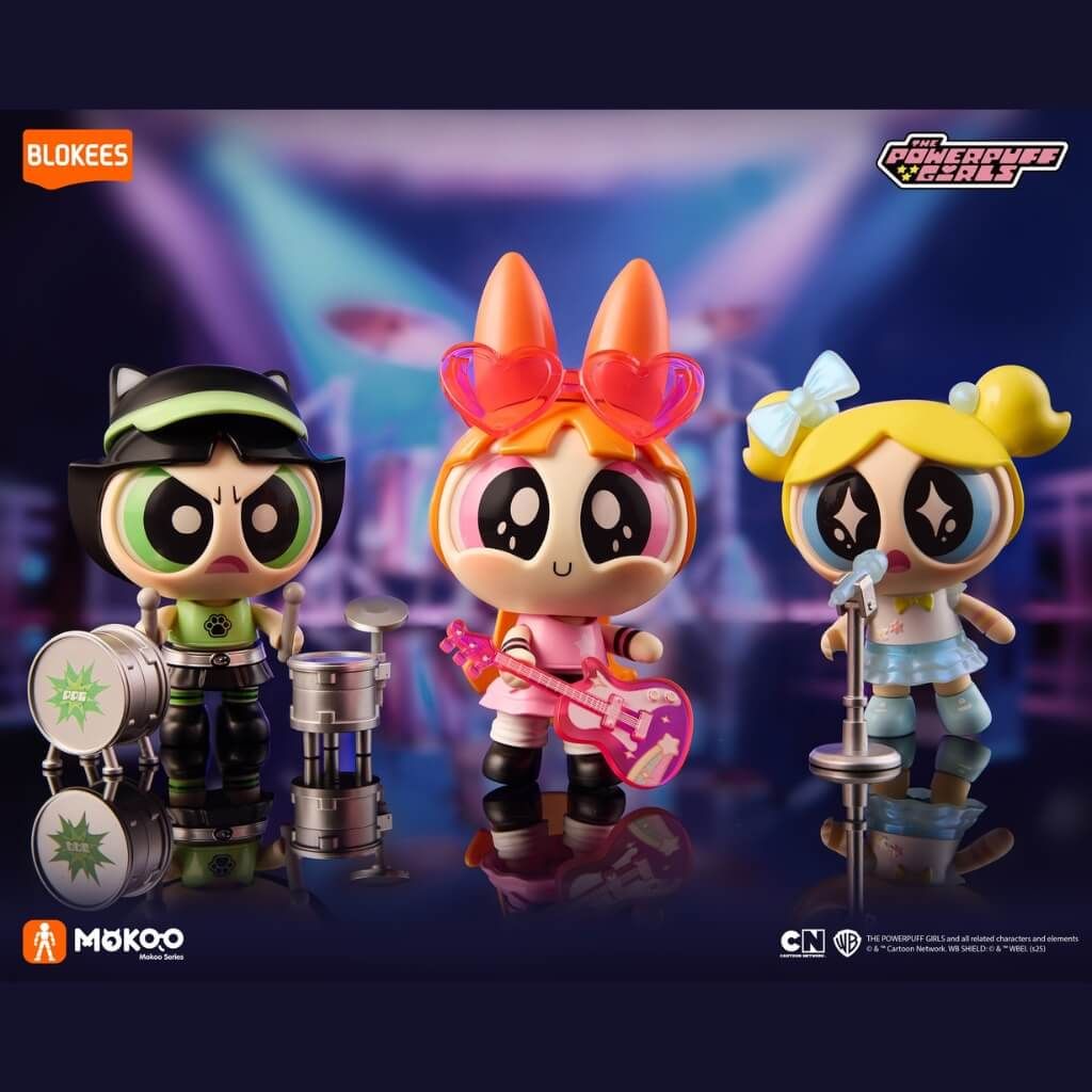 Mô hình đồ chơi lắp ráp Blind box The Powerpuff Girls Mokoo Series 1 Cute Beats BLOKEES