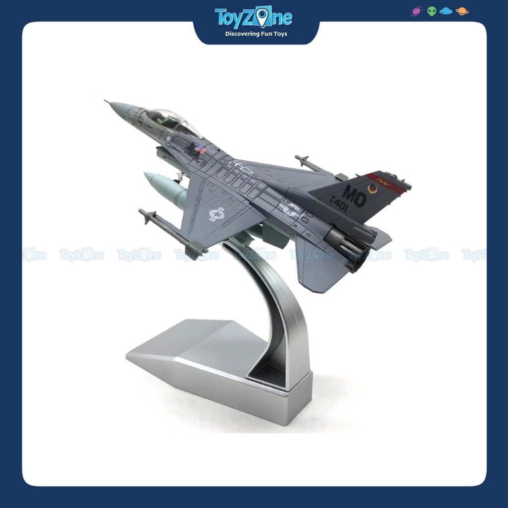 Mô Hình Máy Bay Chiến Đấu F-16C Fighting Falcon 1:100 Amercom