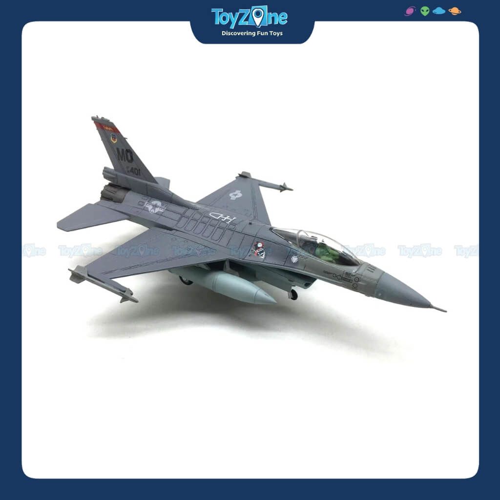 Mô Hình Máy Bay Chiến Đấu F-16C Fighting Falcon 1:100 Amercom