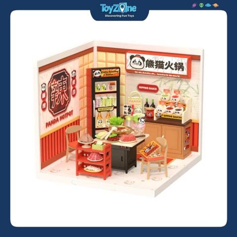 Mô hình lắp ráp nhà nhựa DIY Tiệm Lẩu Panda Hot Pot Rolife Panda Hot Pot DW020 ROBOTIME