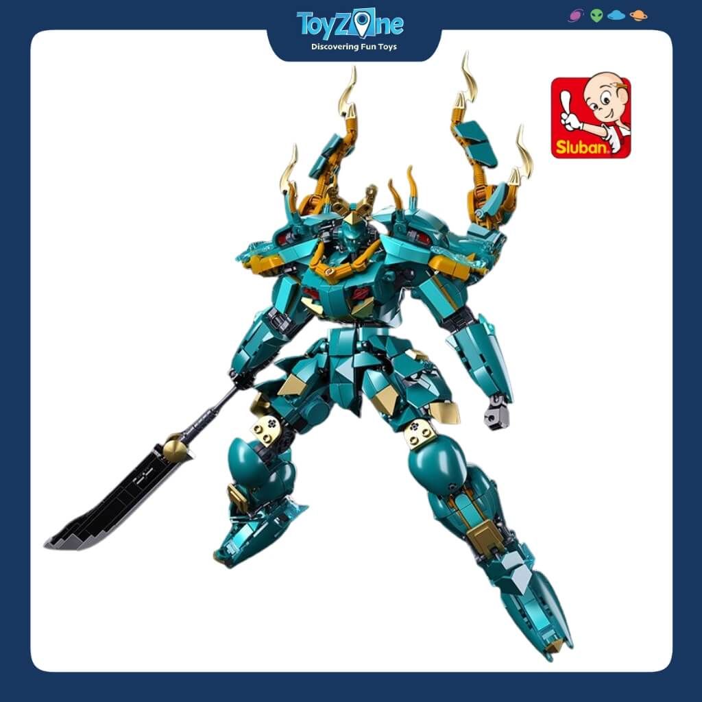 Bộ Đồ Chơi Lắp Ráp Mô Hình Sơn Hải Kinh Thanh Long Cơ Giáp SLUBAN