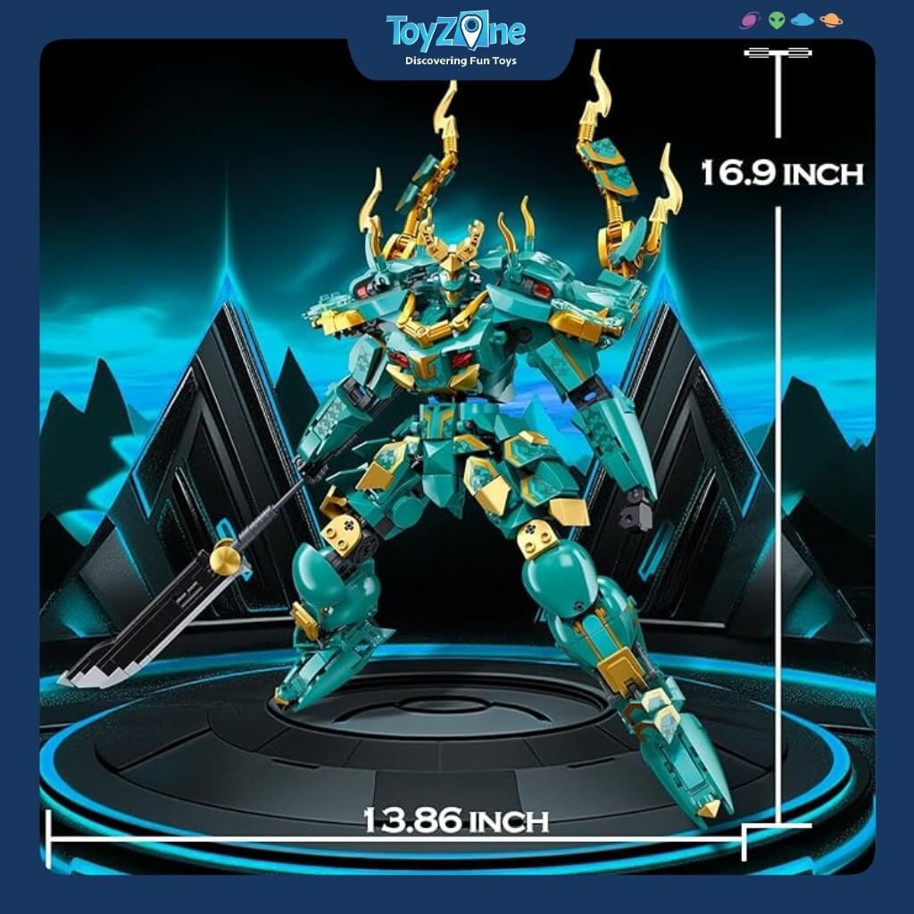 Bộ Đồ Chơi Lắp Ráp Mô Hình Sơn Hải Kinh Thanh Long Cơ Giáp SLUBAN