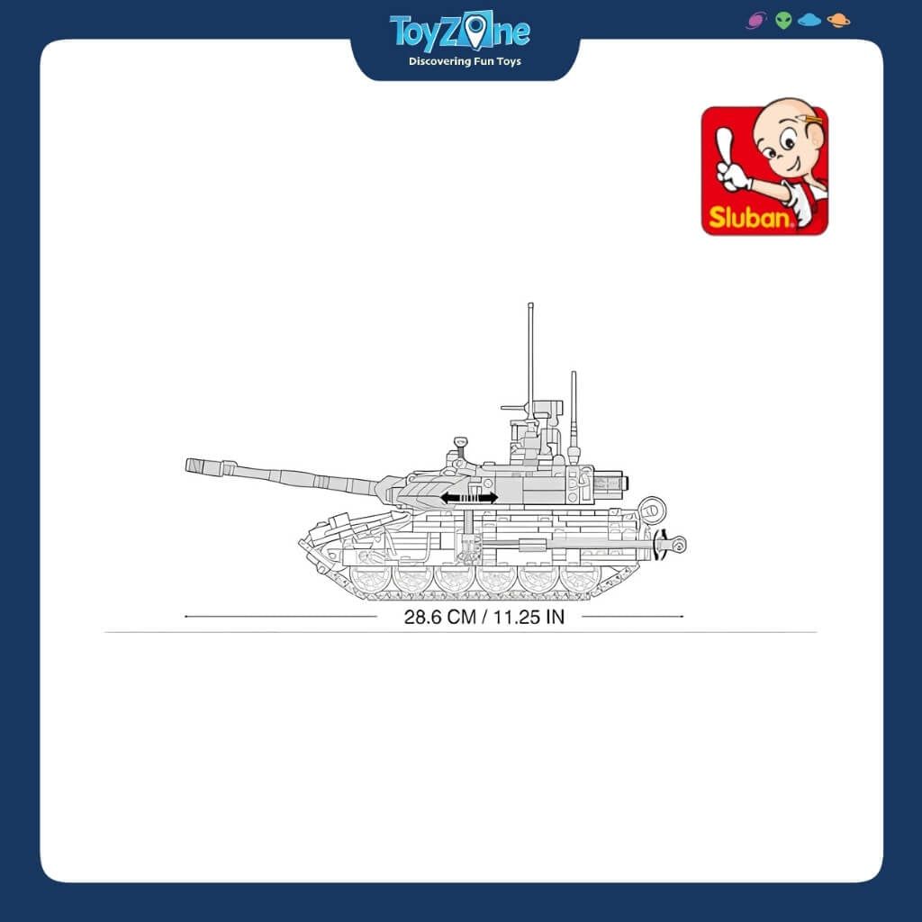 Bộ Đồ Chơi Lắp Ráp Mô Hình Xe Tăng Chiến Đấu Chủ Lực T90MS SLUBAN