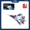 Bộ đồ chơi mô hình lắp ráp Máy bay chiến đấu tiêm kích SU-57 Flanker Sluban