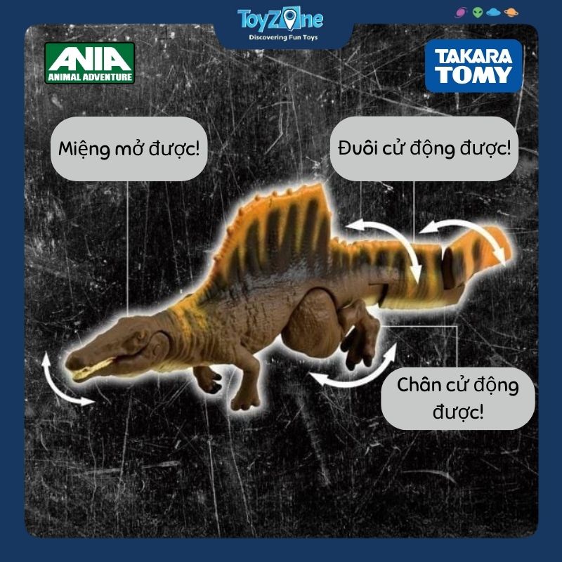 Đồ chơi mô hình Spinosaurus ( Thằn Lằn Gai ) Ania Jurassic World TAKARA TOMY