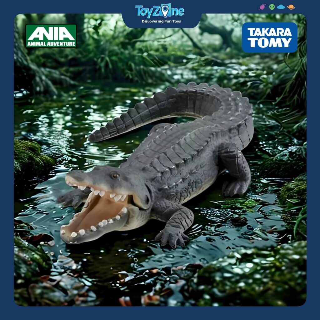 Mô hình đồ chơi Động Vật Cá Sấu Sông Nin ANIA AS-08 Nile Crocodile TAKARA TOMY