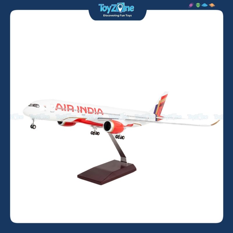 Mô hình máy bay Air India Airbus A350 47cm lắp ráp có đèn Everfly