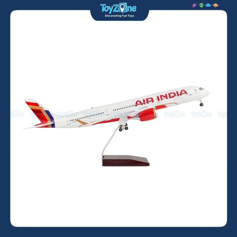 Mô hình máy bay Air India Airbus A350 47cm lắp ráp có đèn Everfly