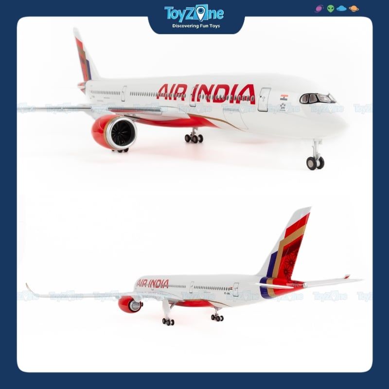 Mô hình máy bay Air India Airbus A350 47cm lắp ráp có đèn Everfly