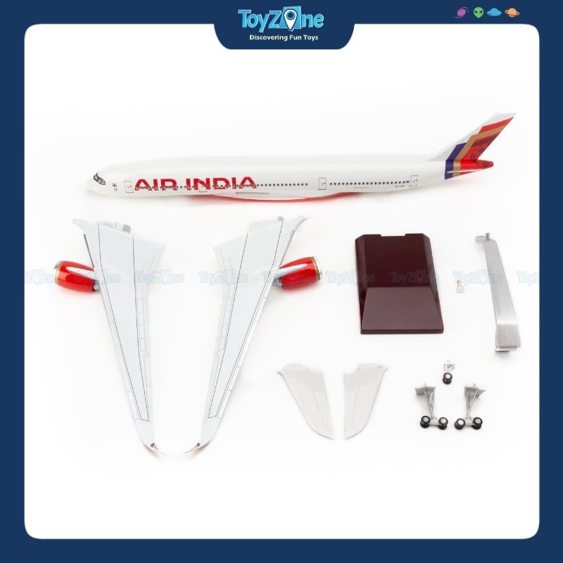 Mô hình máy bay Air India Airbus A350 47cm lắp ráp có đèn Everfly