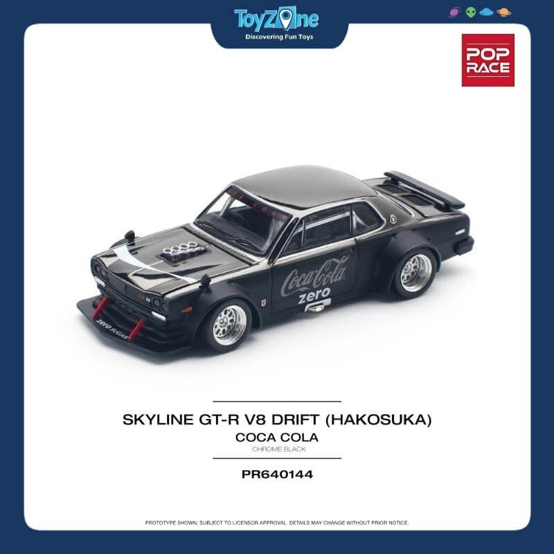  Mô hình xe Nissan Skyline GT-R V8 Drift ( Hakosuka ) 1:64 POP RACE 